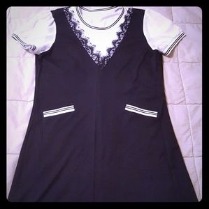 Women Black and White Dress